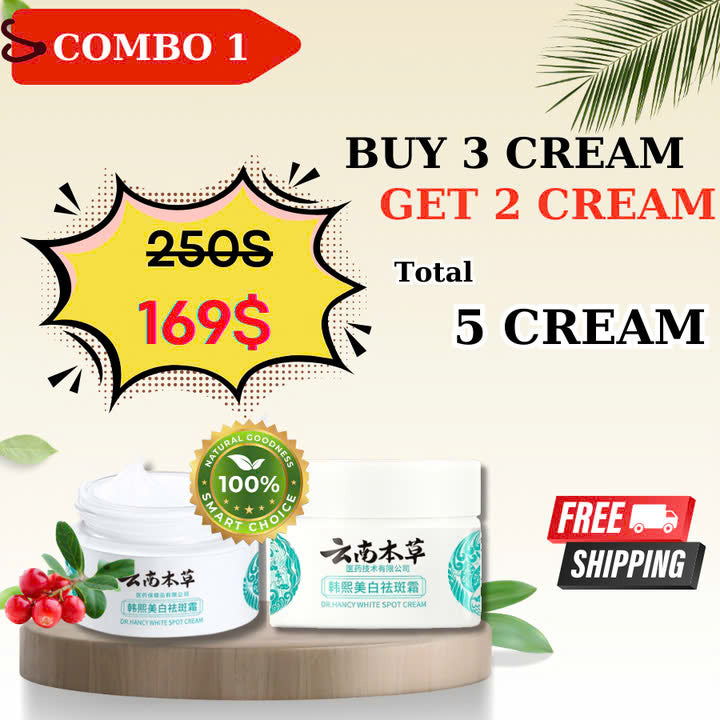 [COMBO SALE] Whitening Spot Lightening Cream Yunnan Herbal Freckle - Made By Japanese